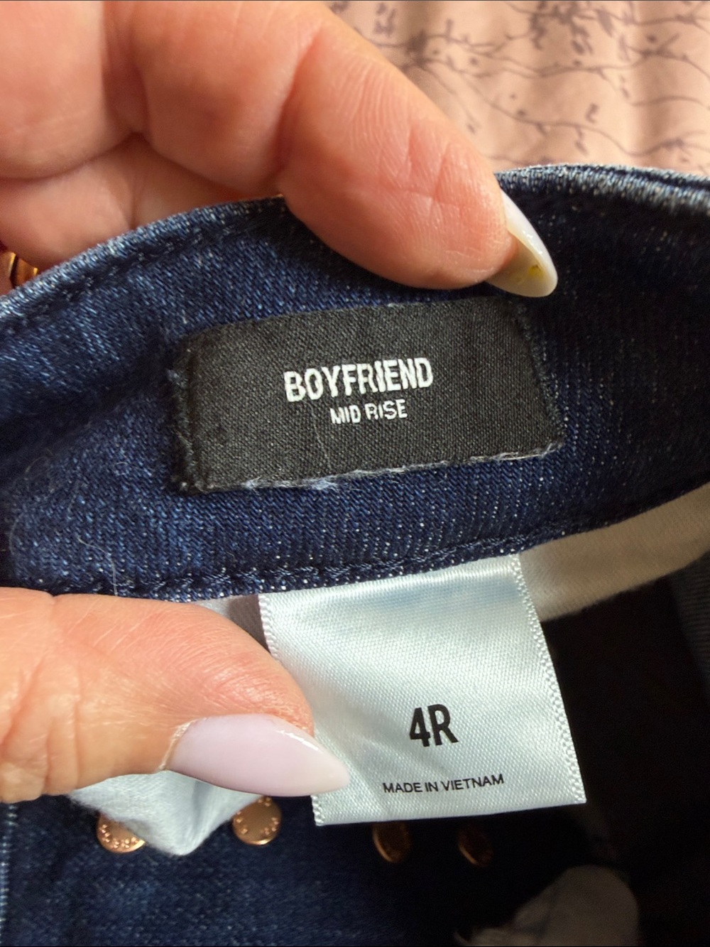 Express Boyfriend Jeans in Dark Blue Denim